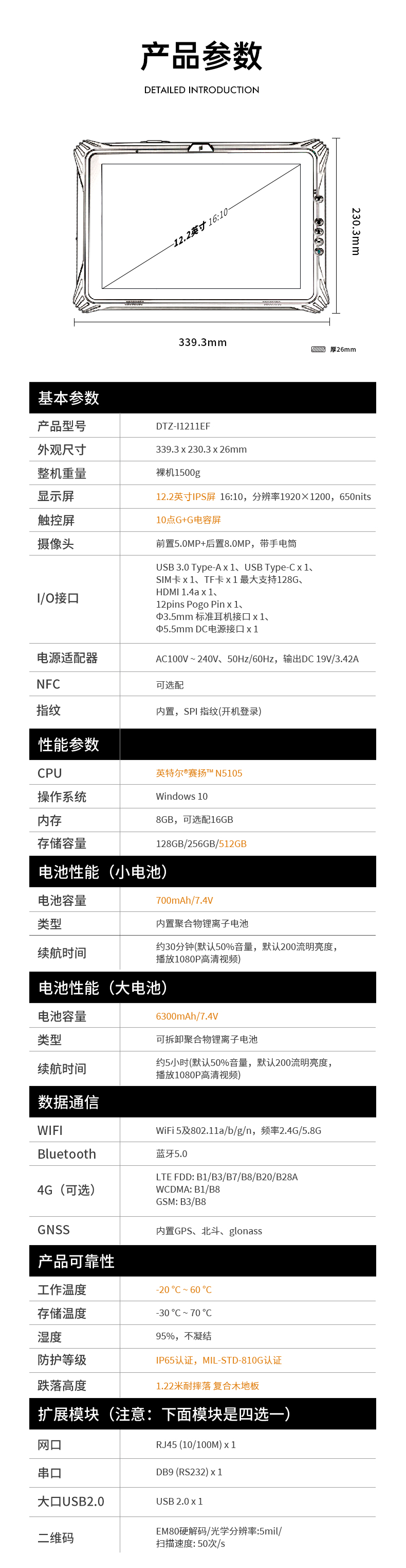 東田河北三防平板電腦,12.2英寸便攜式平板.jpg